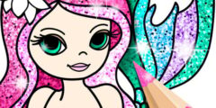 Mermaid Coloring Book Glitter